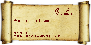 Verner Liliom névjegykártya